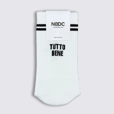 NO BAD DAYS CLUB Socken NBDC "Tutto Bene" | Weiß, Baumwoll-Mix, Komfort