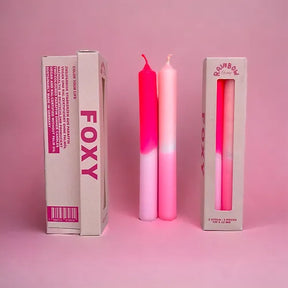 pinkstories Stabkerzen Pinkstories "Rainbow Studio Foxy" | 2 Stk., Handgemacht