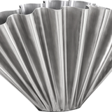 House Doctor Vase “Flood Wide” Silber | Skulpturales Design | House Doctor