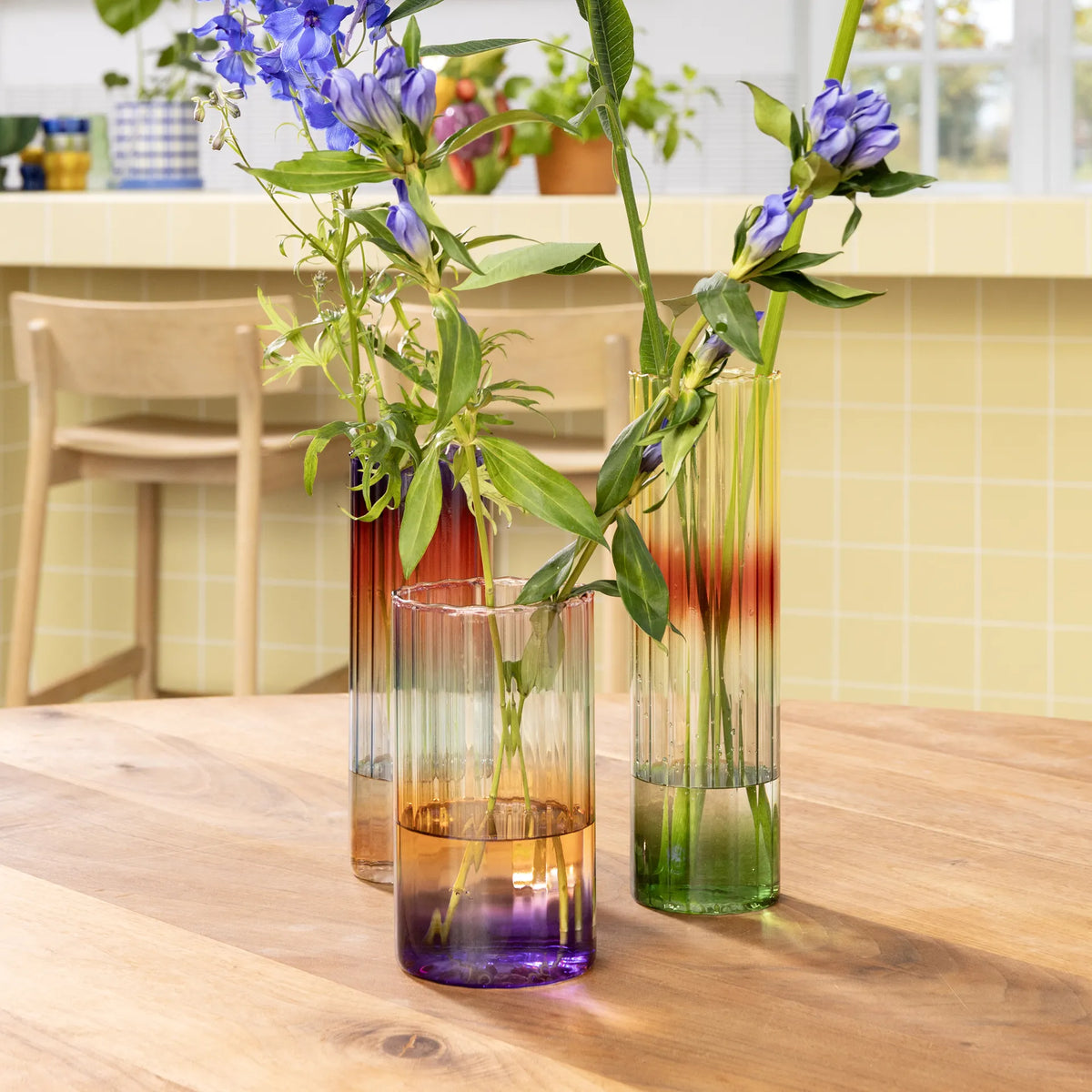 &Klevering Vase &Klevering “Gradient Evening” Small | Glas | Dezente Farbnuancen