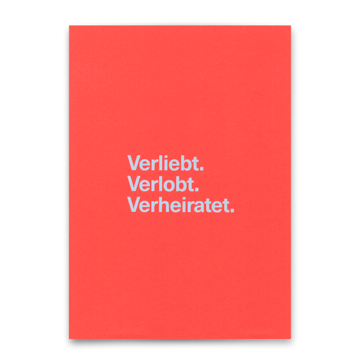 Deli Cards Postkarte "Verliebt. Verlobt. Verheiratet." | Besondere Karte zur Hochzeit