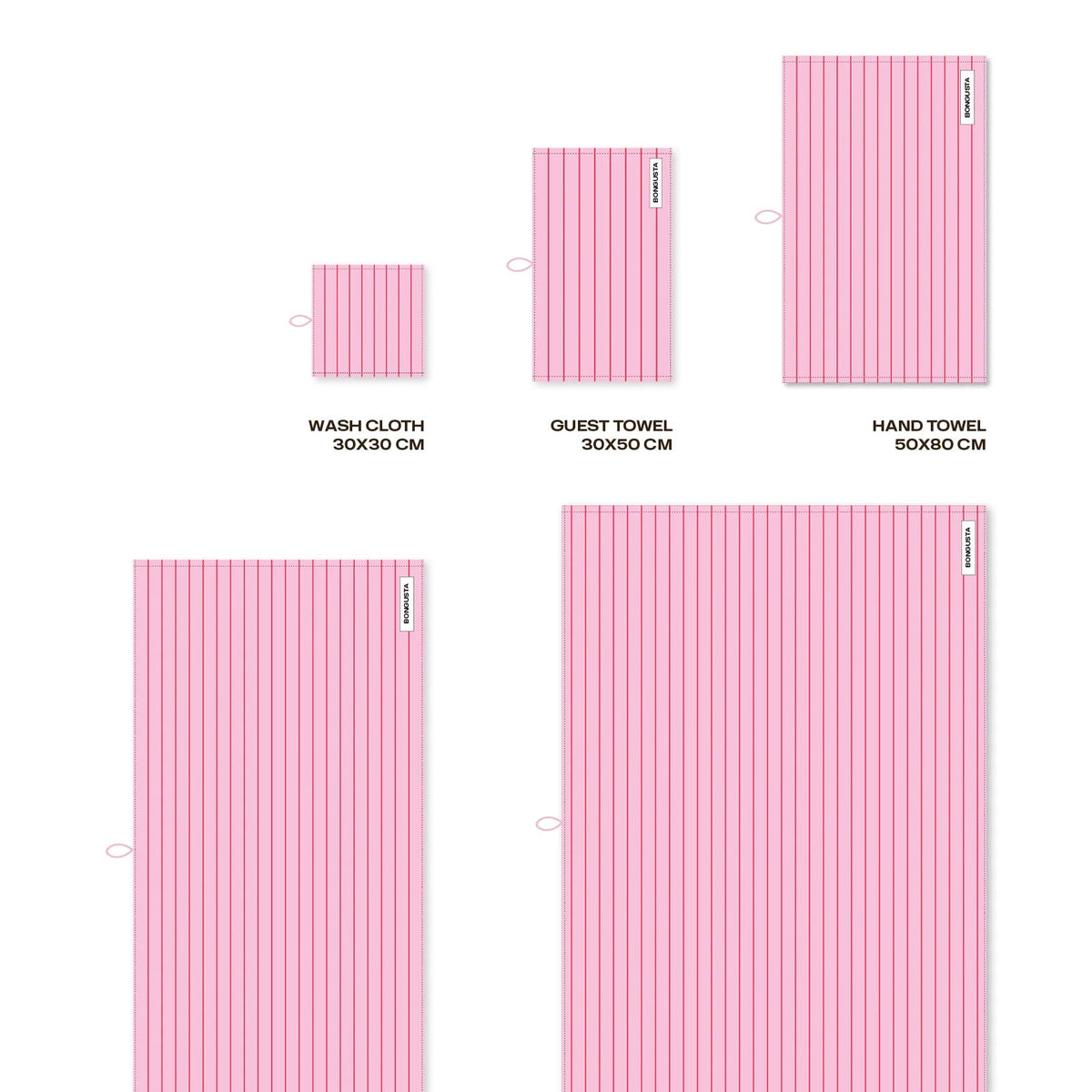BONGUSTA Waschlappen BONGUSTA “Naram Baby Pink & Sky Patrol” | 30x30 cm | Sanfte Farbkombination