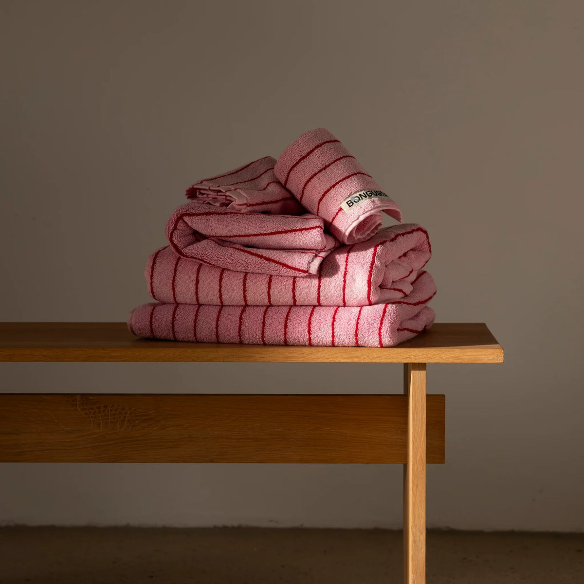 BONGUSTA Waschlappen BONGUSTA “Naram Baby Pink & Sky Patrol” | 30x30 cm | Sanfte Farbkombination