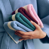 HAY Waschlappen „Stripe Burgundy“ 30x30cm | Modernes Bad | HAY
