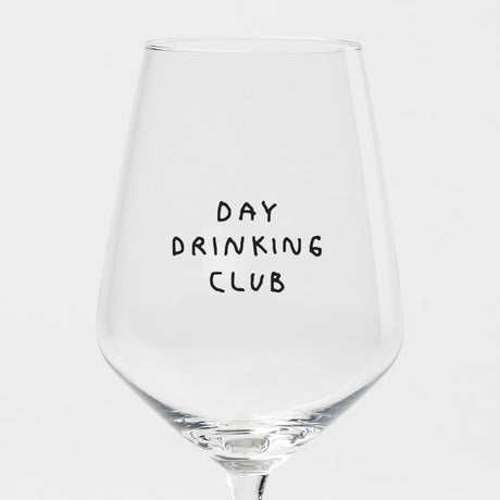 selekkt Weinglas Selekkt "Day Drinking Club" | Lustiges Design, Alltagstauglich