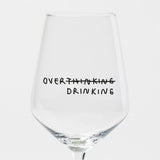 selekkt Weinglas “Over Thinking/Drinking” | Humorvoll & stilvoll | selekkt
