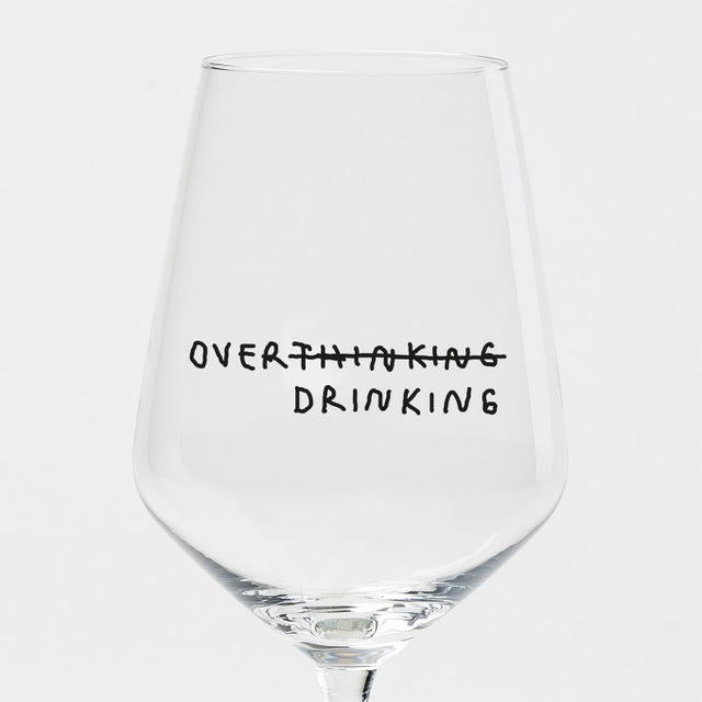 selekkt Weinglas “Over Thinking/Drinking” | Humorvoll & stilvoll | selekkt