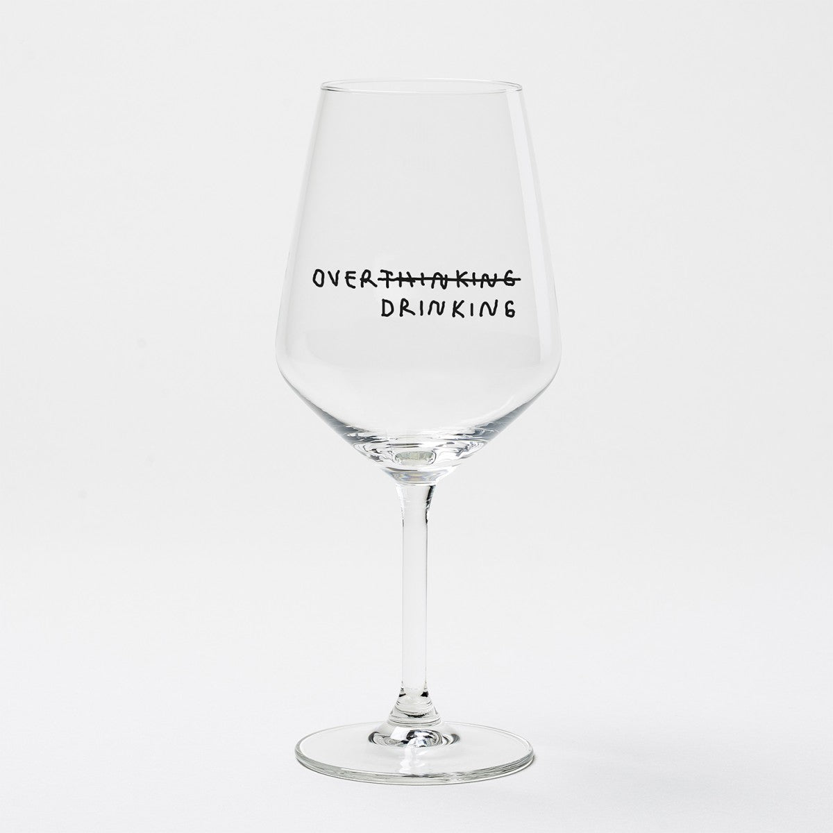 selekkt Weinglas “Over Thinking/Drinking” | Humorvoll & stilvoll | selekkt