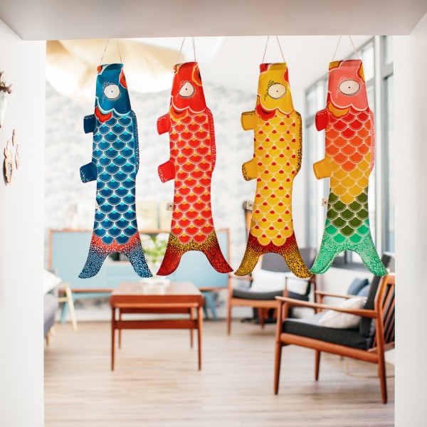Madame MO Windfisch „Rainbow“ (70 cm) | Farbenfroher Blickfang | Madame Mo