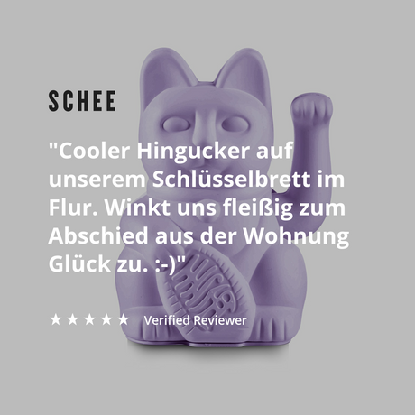 Donkey Products Winkekatze Mini "Lucky Cat Lilac" | deine stylische Glücksbringerin
