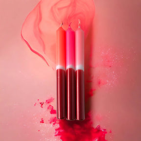 pinkstories Stabkerzen “Dip Dye X-Mas Palladium” 3er-Set | pinkstories