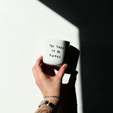 YAHYA Studio Becher „Too Tired to Be Awake“ | Statement Becher | YAHYA Studio