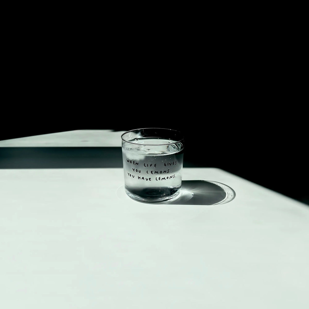 YAHYA Studio Trinkglas „When Life Gives You Lemons“ | Motivierender Spruch | YAHYA Studio