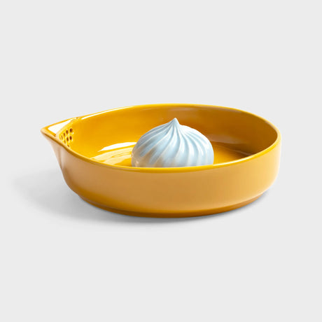 &Klevering Zitronenpresse „Squeezer Pudding Yellow“ | Retro trifft Funktion | &Klevering