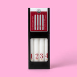 Engels Kerzen Stabkerzen “Adventslichter 1 bis 4” Rot 4er-Set | Engels Kerzen