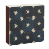 Archivist Lange Streichhölzer „Navy Star Tile“ | in Square Matchbox | Archivist