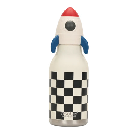 asobu Trinkflasche "Rocket” (460ml) | Edelstahlflasche im Raketenlook | asobu