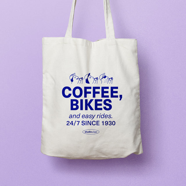 Viel Spass Studio Stofftasche "Coffee, Bikes and easy rides" | studio ciao