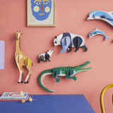studio ROOF Wanddeko studio ROOF “Tall Crocodile” | Bunte Krokodil-Deko aus Karton