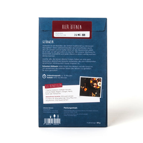 Schusters Würzerei Gewürzmischung “Glühwein” | Für winterlichen Glühwein | Schusters Würzerei