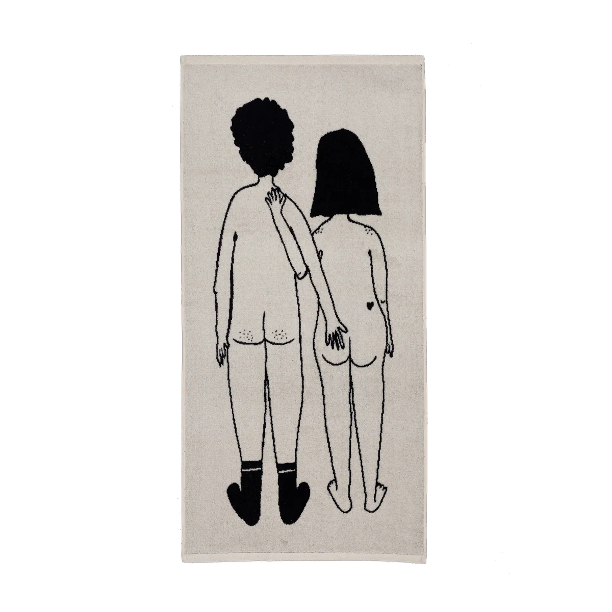 helen b Handtuch “Naked Couple Back” 50x100 cm | Design Handtuch | helen b