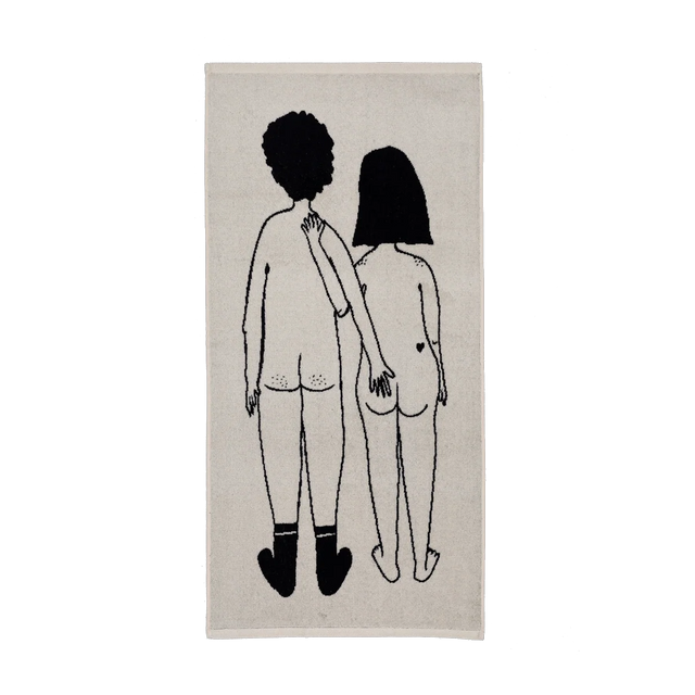 helen b Handtuch “Naked Couple Back” 50x100 cm | Design Handtuch | helen b