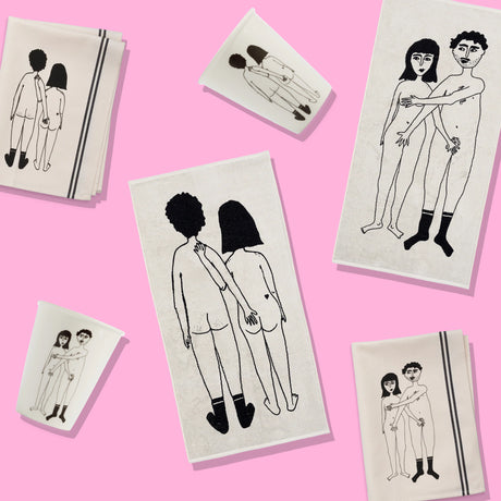 helen b Naked Couple Set | Illustrationen für Küche, Bad & Alltag