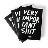 Edition SCHEE Notizbuch „Very Important Shit“ | DIN A5 | Edition SCHEE