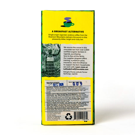 Latitude Schokolade „Bukonzo Kaffee 70%“ 70g | Mit Kaffee | Latitude