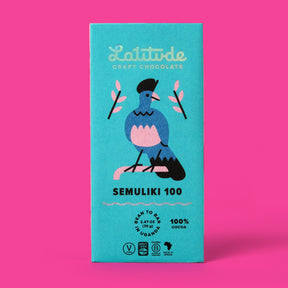 Latitude Schokolade „Latitude Semuliki 100%“ 70g | Extra dunkler Kakao | Latitude