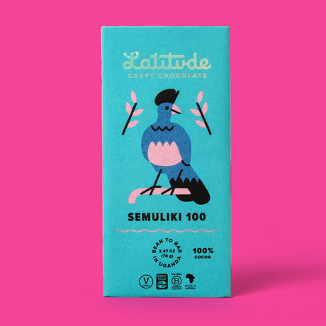 Latitude Schokolade „Latitude Semuliki 100%“ 70g | Extra dunkler Kakao | Latitude