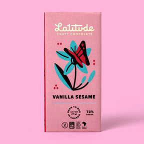 Latitude Schokolade „Vanille Sesam 72%“ 70g | Dunkle Schokolade | Latitude