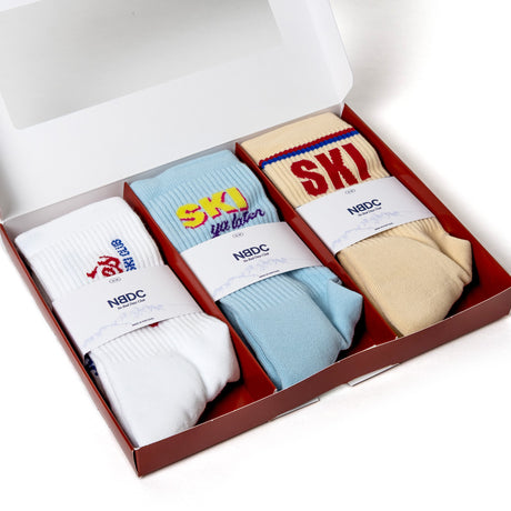 NO BAD DAYS CLUB Socken “Aprés Ski Club, Ski ya later, Ski” | 3er-Set Winter Vibes | NO BAD DAYS CLUB