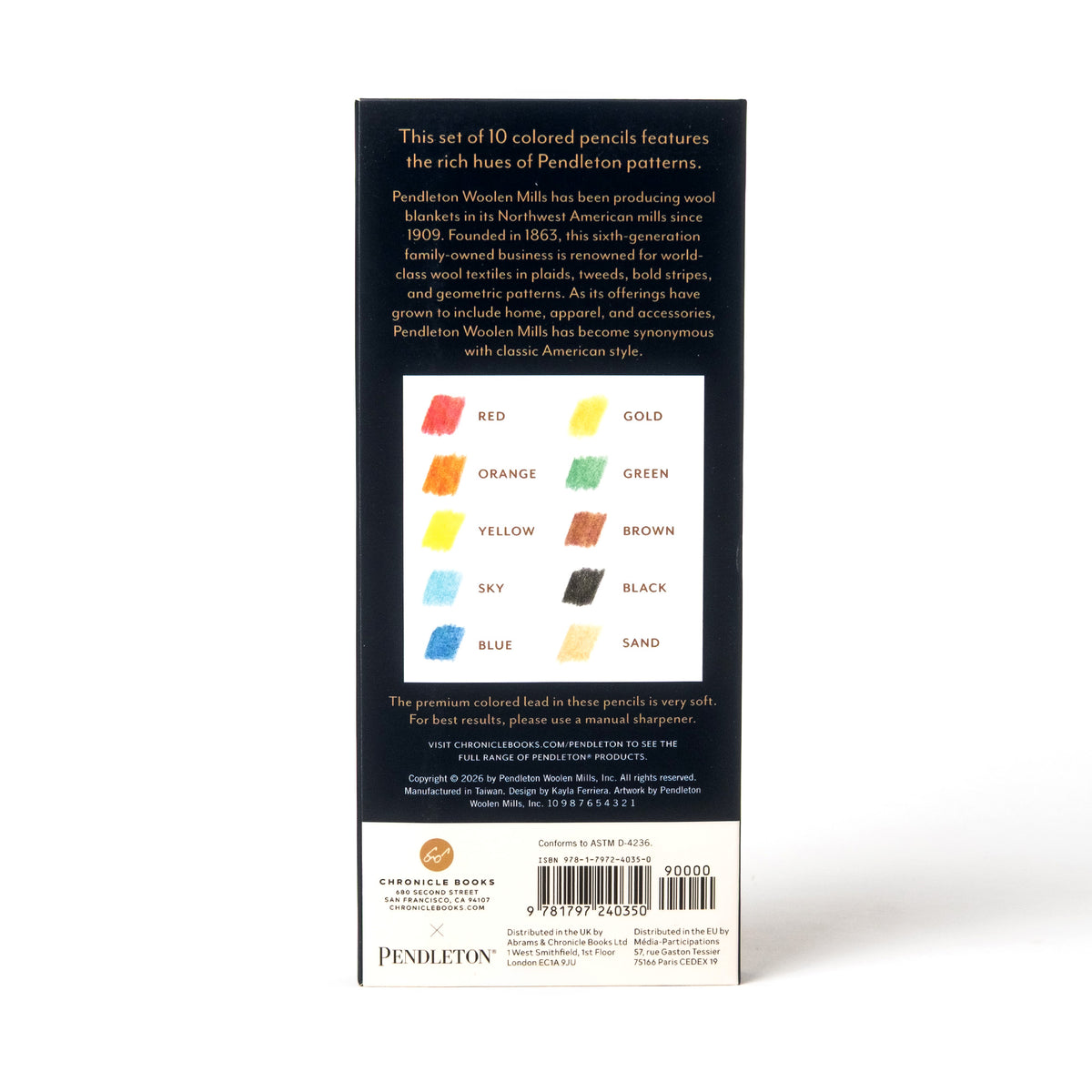 P.S. Publishers' Services Macmillan Buntstifte “Pendleton” 10 Stk. | Malstifte Set | Macmillan