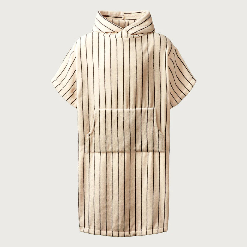 BONGUSTA Poncho „Naram Creme & Ink L/XL“ | Cool & komfortabel | BONGUSTA