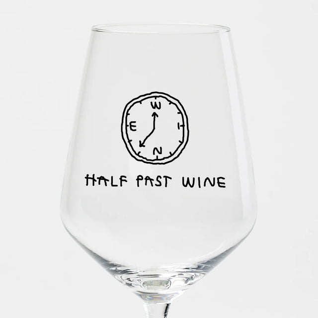 selekkt Weinglas “Half Past Wine” | Weinliebe mit Humor | selekkt