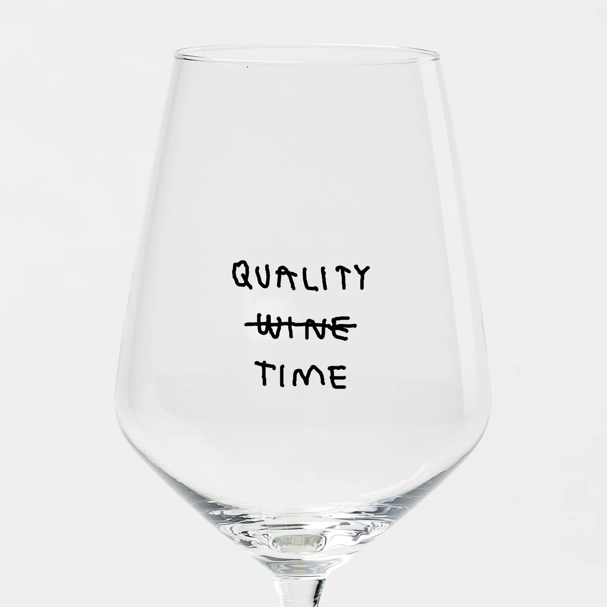 selekkt Weinglas “Quality Time” | Weinliebe mit Humor | selekkt