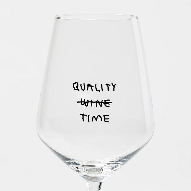 selekkt Weinglas “Quality Time” | Weinliebe mit Humor | selekkt