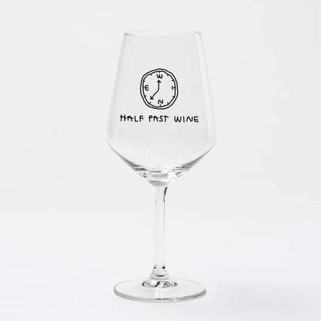 selekkt Weinglas “Half Past Wine” | Weinliebe mit Humor | selekkt