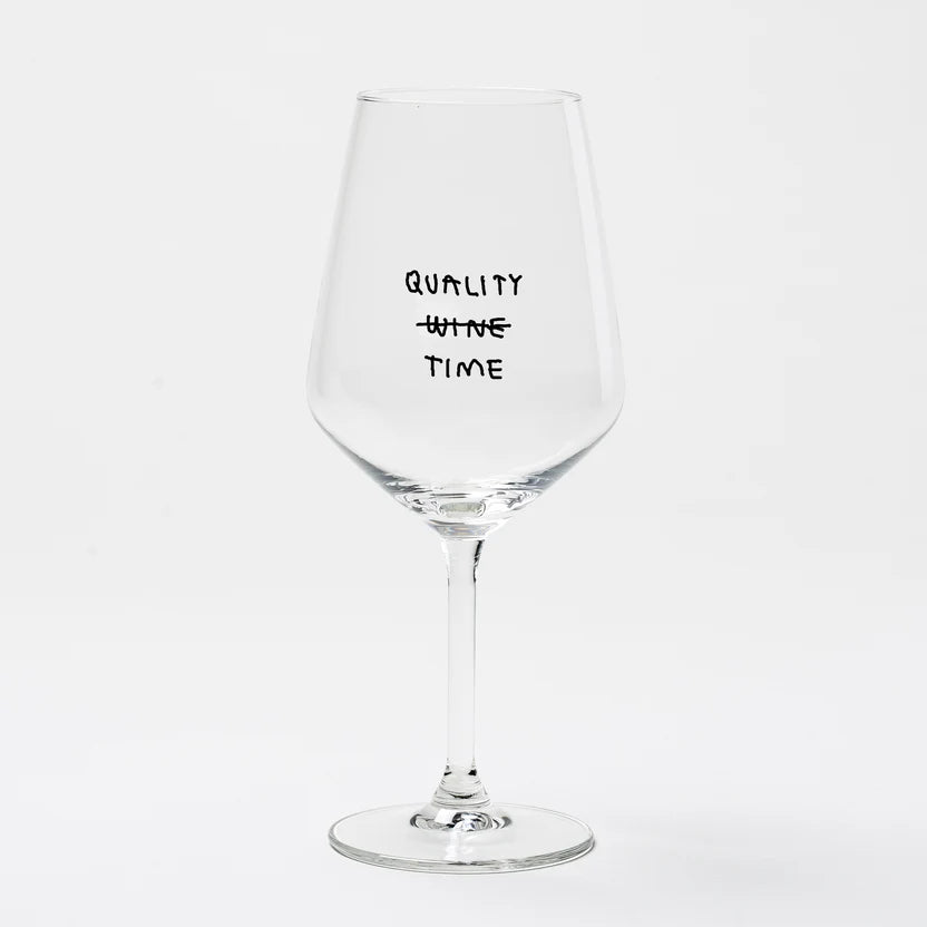 selekkt Weinglas “Quality Time” | Weinliebe mit Humor | selekkt