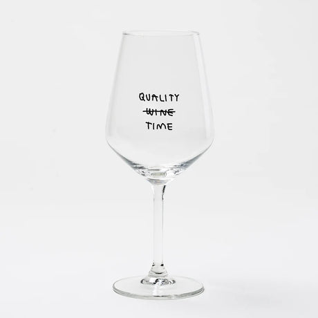 selekkt Weinglas “Quality Time” | Weinliebe mit Humor | selekkt
