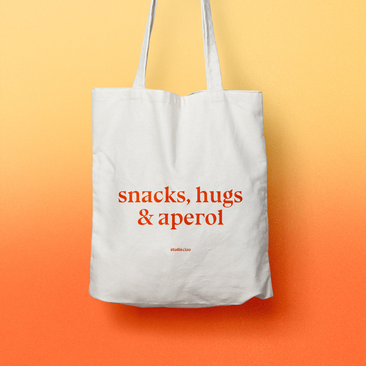 Viel Spass Studio Stofftasche "Snacks, Hugs & Aperol" | studio ciao