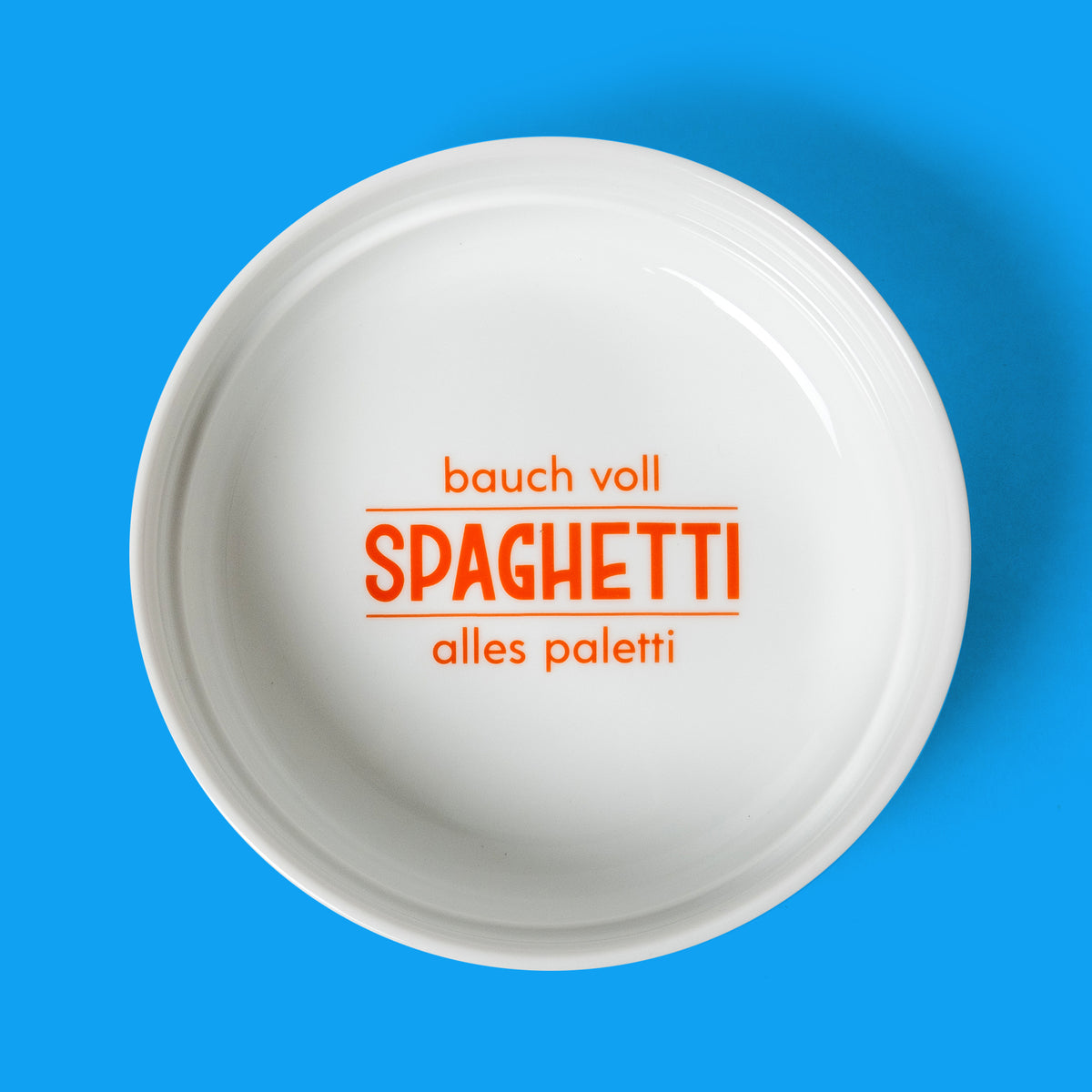 Viel Spass Studio Teller "Bauch voll Spaghetti, alles paletti" | studio ciao