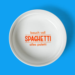 Viel Spass Studio Teller "Bauch voll Spaghetti, alles paletti" | studio ciao