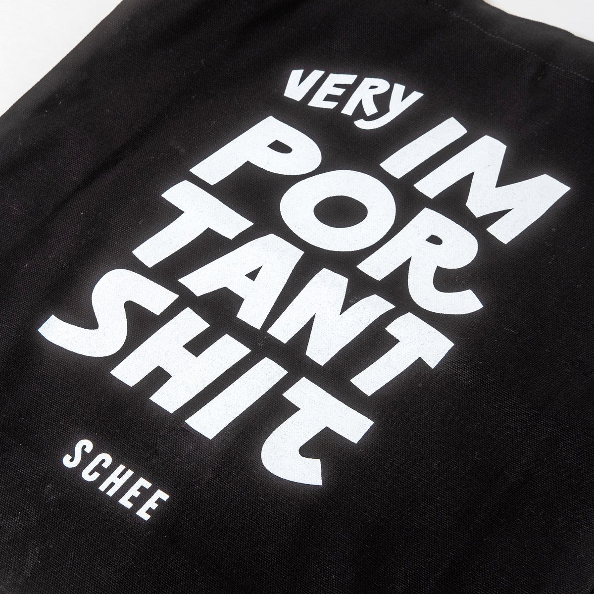 Edition SCHEE Canvastasche "Important Shit" | Siebdruck | Edition SCHEE
