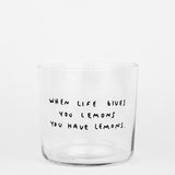 YAHYA Studio Trinkglas „When Life Gives You Lemons“ | Motivierender Spruch | YAHYA Studio