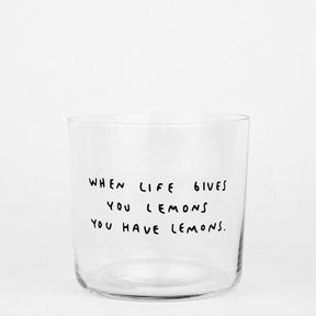 YAHYA Studio Trinkglas „When Life Gives You Lemons“ | Motivierender Spruch | YAHYA Studio