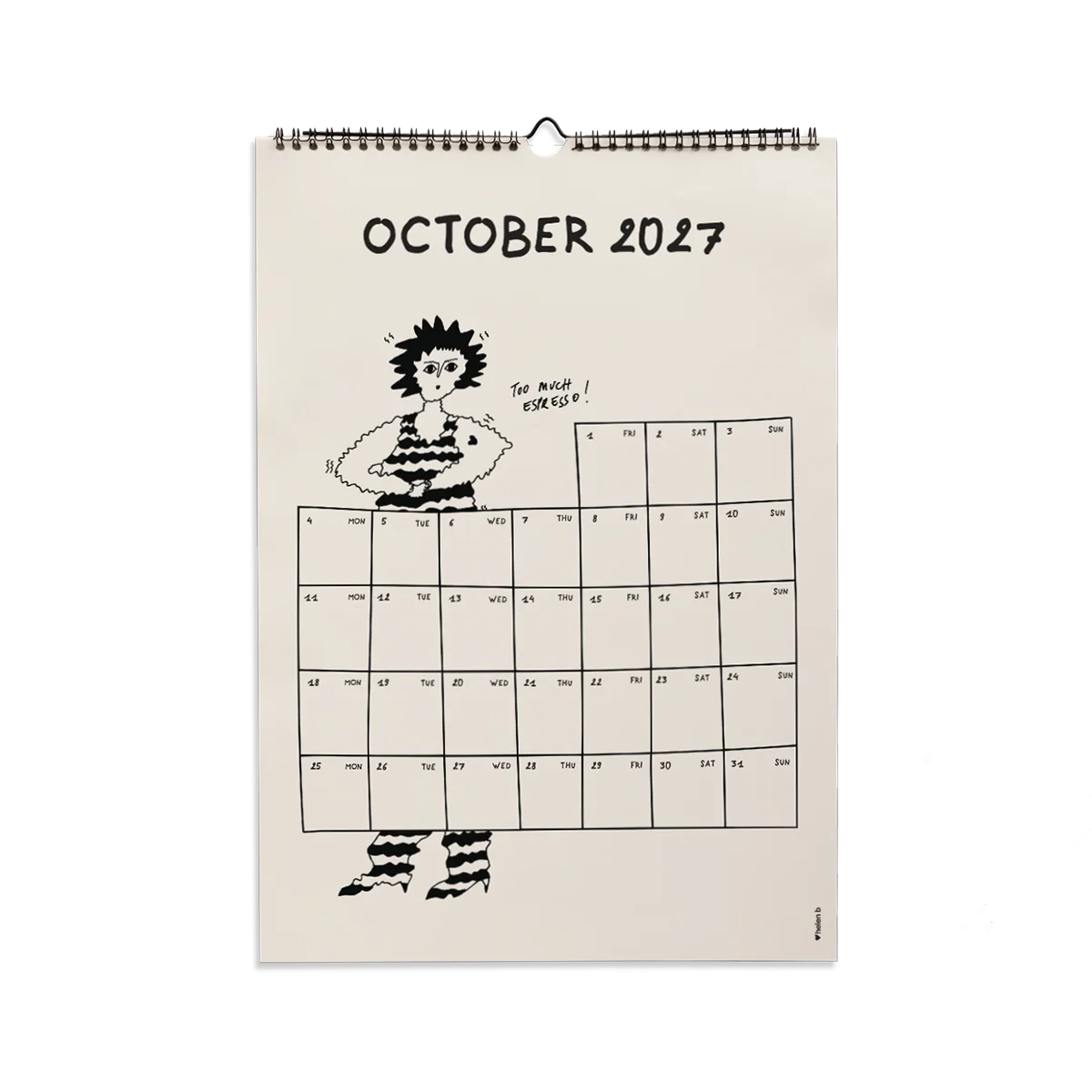 helen b Wandkalender “Helen B” 2027 | Illustrativer Kalender | helen b
